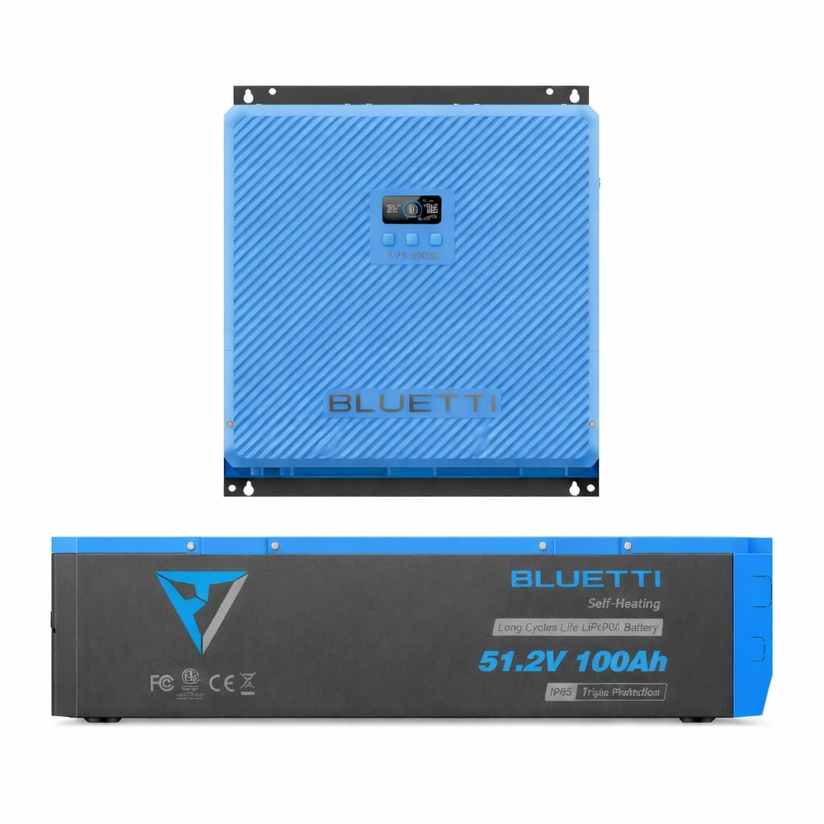 5000W 230V hibrit inverter ve 51.2V 100Ah LiFePO4 bataryalı karavan güç istasyonu
