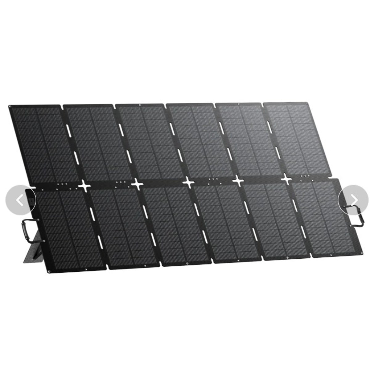 Bluetti Sora 500W açılı güneş paneli kurulum ve kullanım görünümü