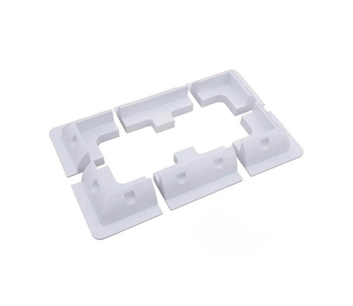 Tekne ve Karavan Güneş Paneli 6 parça Montaj Seti Beyaz