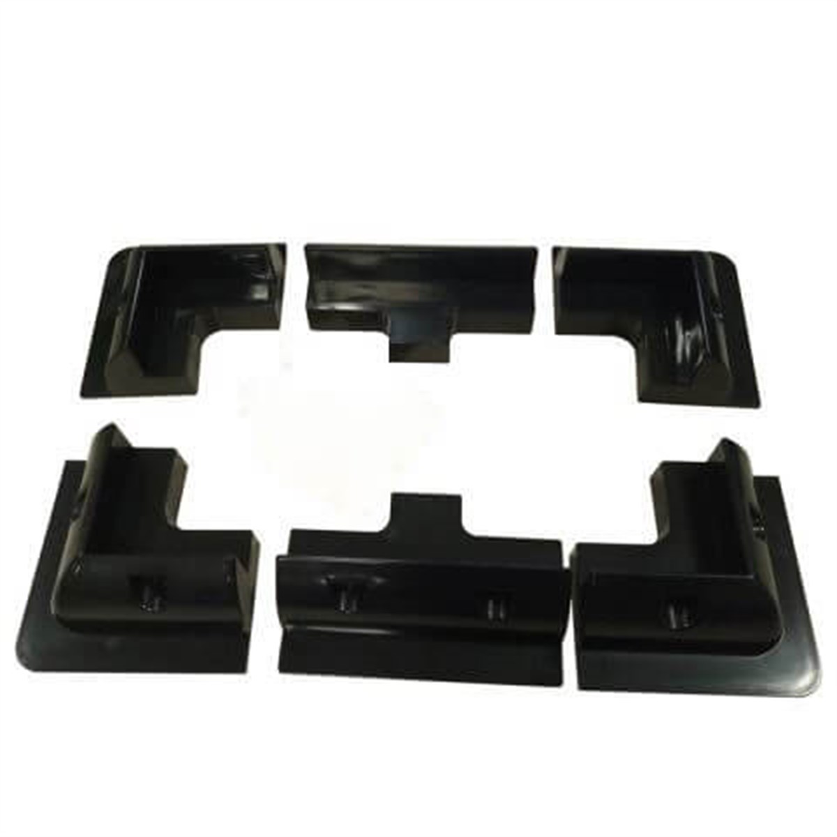 Tekne ve Karavan Güneş Paneli 6 parça Montaj Seti Siyah