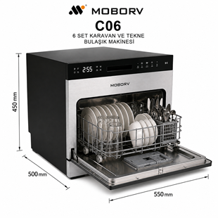MOBORV C06 6 set karavan ve tekne bulaşık makinesi