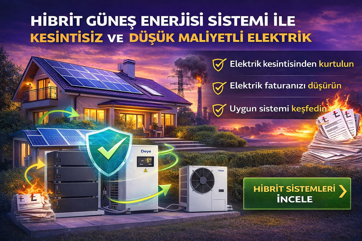 Deye inverter modelleri on-grid off-grid hibrit güneş enerjisi sistemleri için yüksek verimli inverter çözümleri