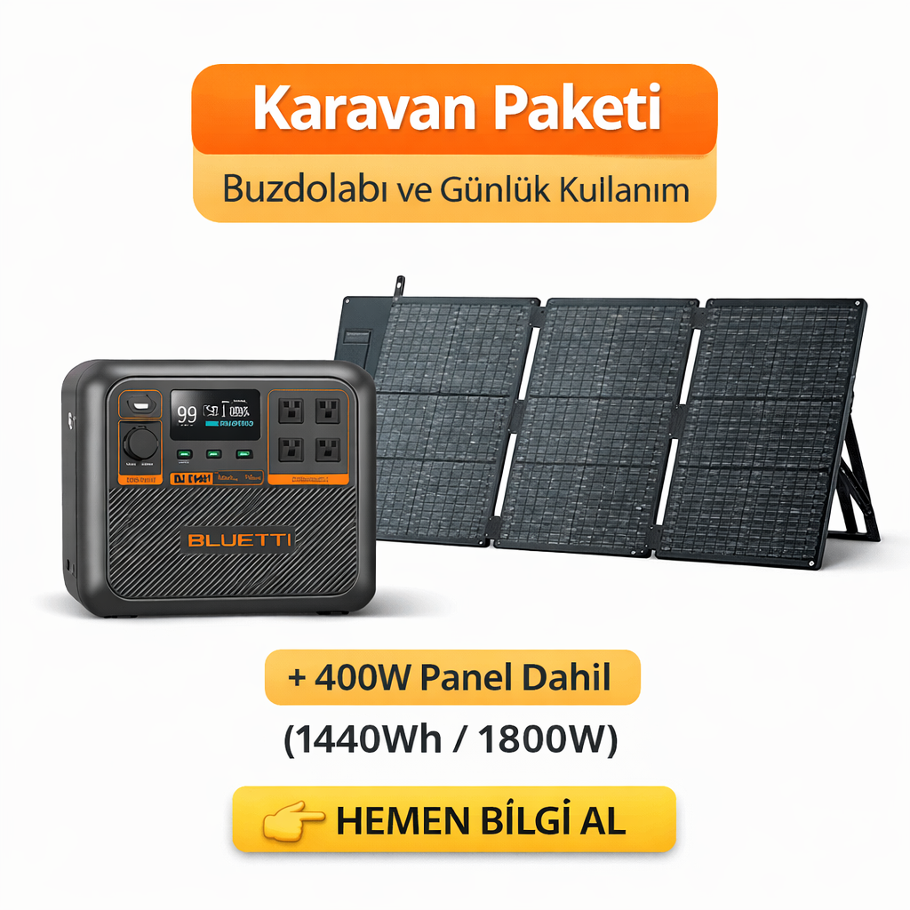 400W güneş paneli karavan paketi, taşınabilir güç istasyonu 1440Wh 1800W ile buzdolabı ve günlük kullanım için ideal enerji çözümü