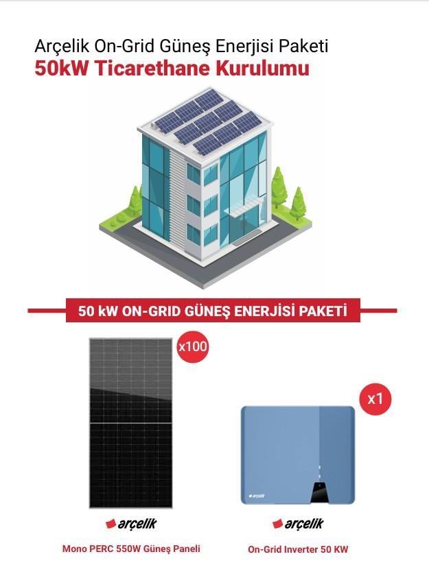 Arçelik 40.0 kW Solar Paket ve Yapı Kredi Leasing