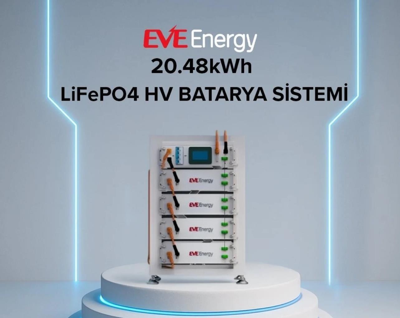EVE 20.48kWh LiFePO4 HV yüksek voltaj lityum batarya sistemi – enerji depolama çözümü