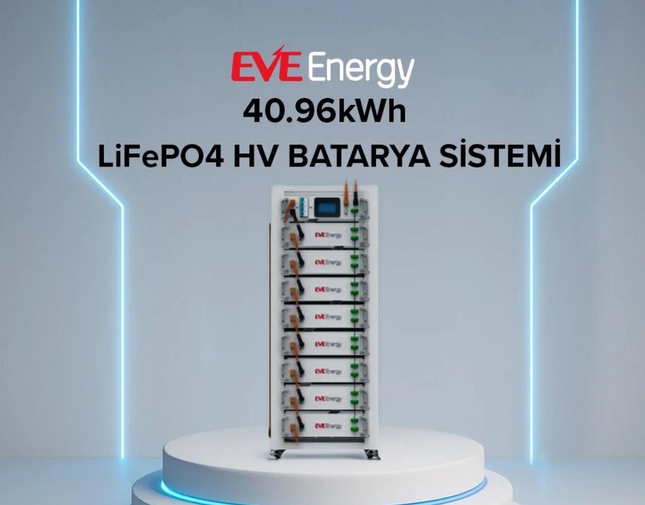 EVE 40.96kWh LiFePO4 HV yüksek voltaj lityum batarya sistemi – güvenilir enerji depolama çözümü