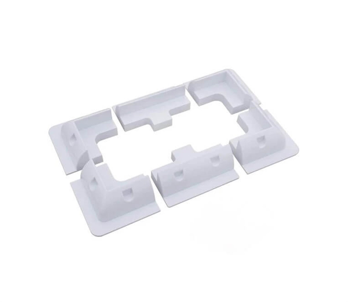 Tekne ve Karavan Güneş Paneli 6 parça Montaj Seti Beyaz