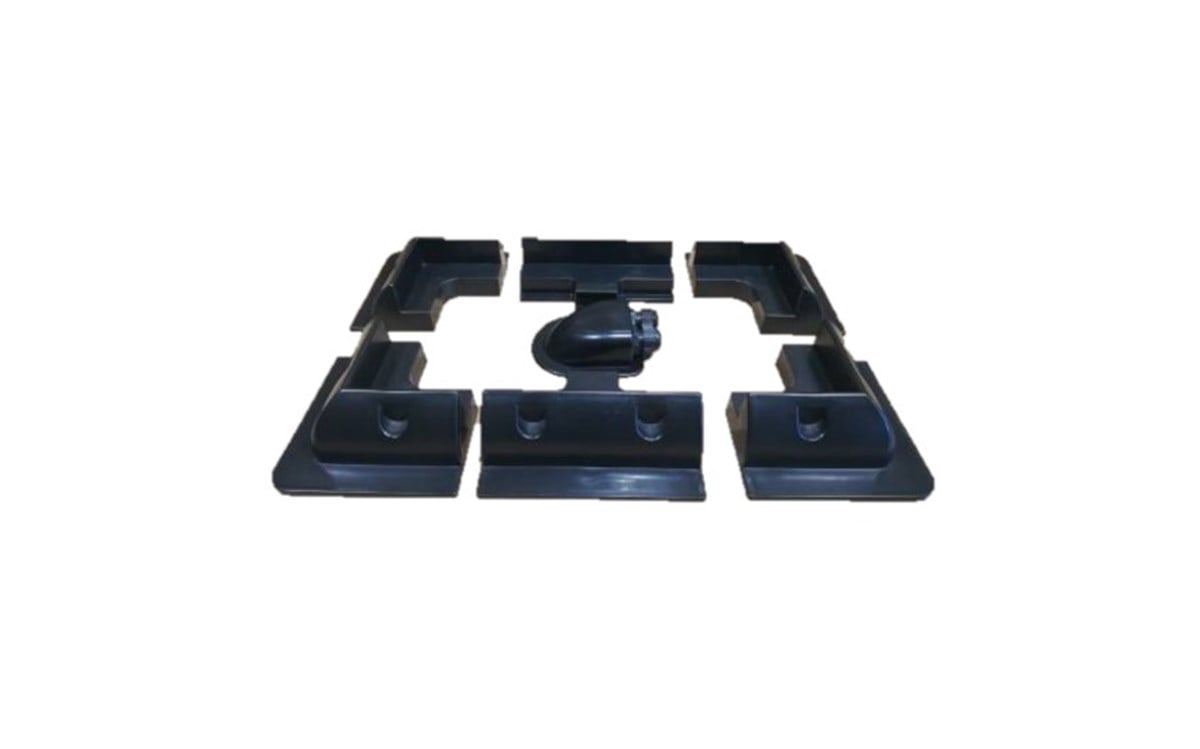 Tekne ve Karavan Güneş Paneli Montaj Braketi Siyah