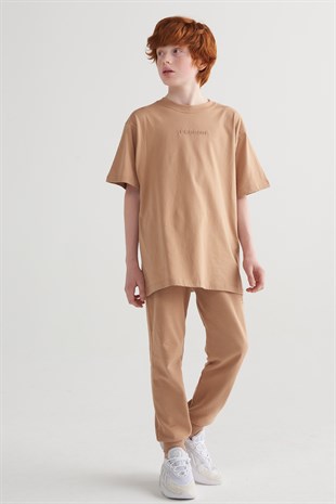 Brown Unisex Oversize Cotton T-shirt