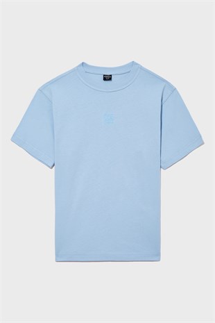 Light Blue Oversize Cotton T-shirt