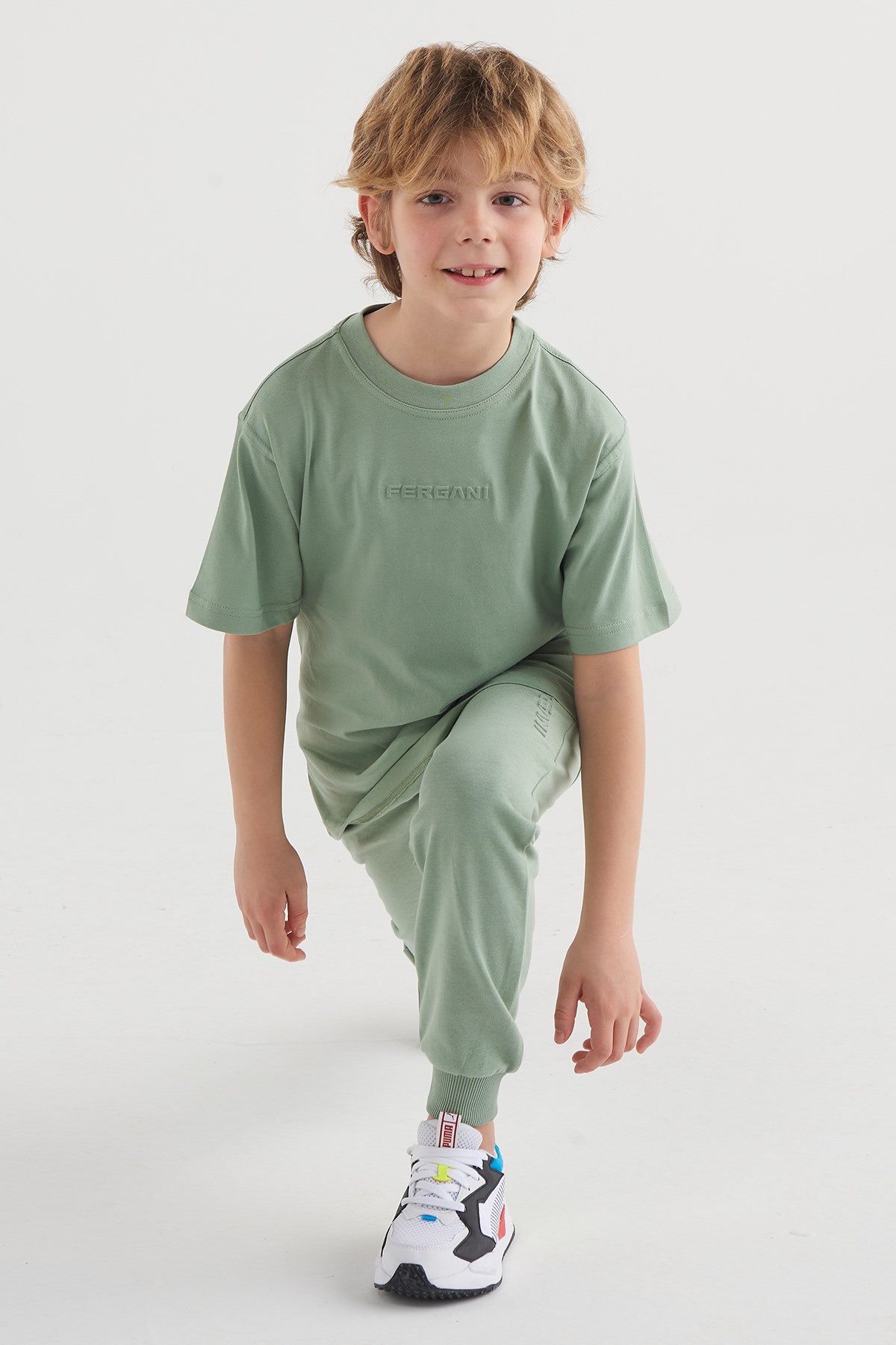 Unisex Çocuk Oversize Yeşil T-shirt