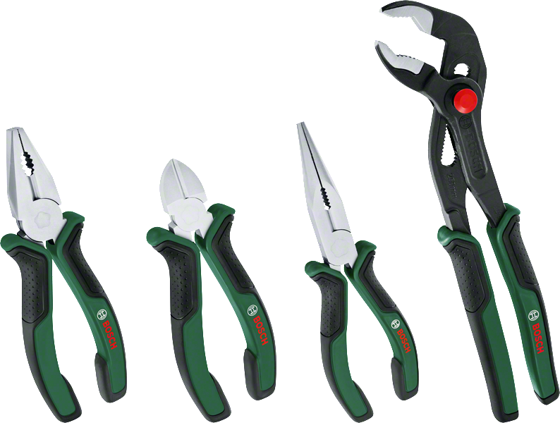 Pense Seti 4 Parça (Kargaburun, Yan Keski, Pense, Boru Anahtarı)