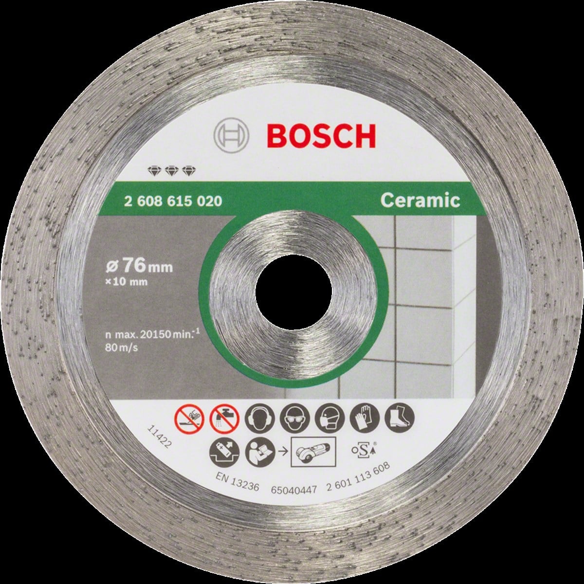 Bosch - Best Serisi Seramik İçin GWS 12V-76 Uyumlu Elmas Kesme Diski 76 mm