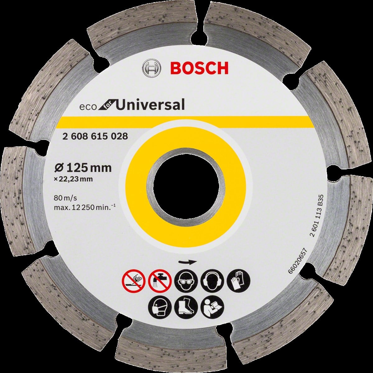 Bosch - Ekonomik Seri 9+1 Genel Yapı Malzemeleri İçin Elmas Kesme Diski 125 mm