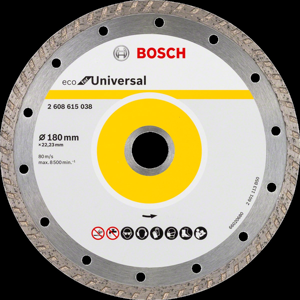 Bosch - Ekonomik Seri Genel Yapı Malzemeleri İçin Elmas Kesme Diski 180 mm Turbo
