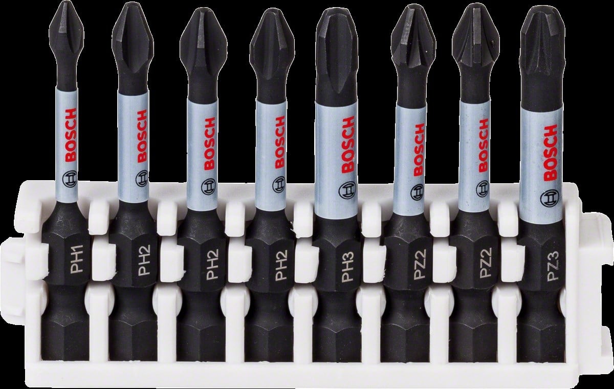 Bosch - Impact Control Serisi Vidalama Ucu 8li PH1/PH2x3/PH3/PZ2x2/PZ3 *50mm