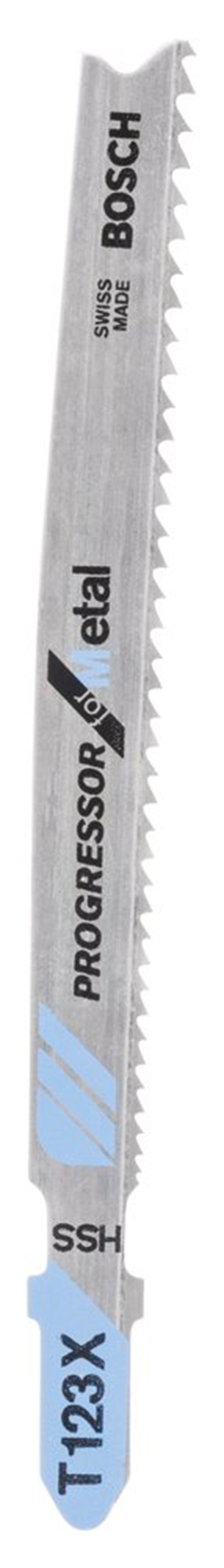Bosch - Kademeli Artan Dişli Seri Metal İçin T 123 XF Dekupaj Testeresi Bıçağı - 25Li Paket