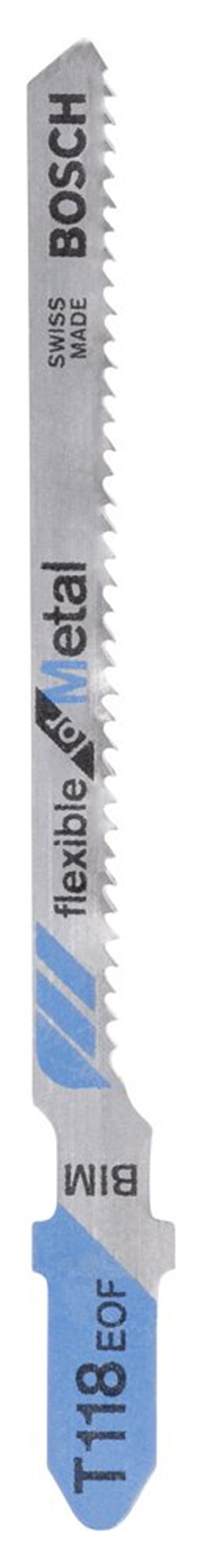 Bosch - Kırılmaya Karşı Dayanıklı Seri Metal İçin T 118 EOF Dekupaj Testeresi Bıçağı - 5Li Paket