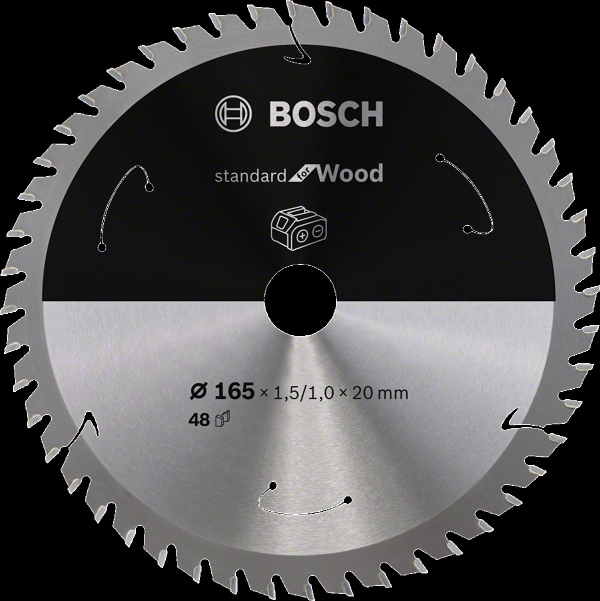 Bosch - Standard for Serisi Ahşap için Akülü Daire Testere Bıçağı 165*20 mm 48 Diş