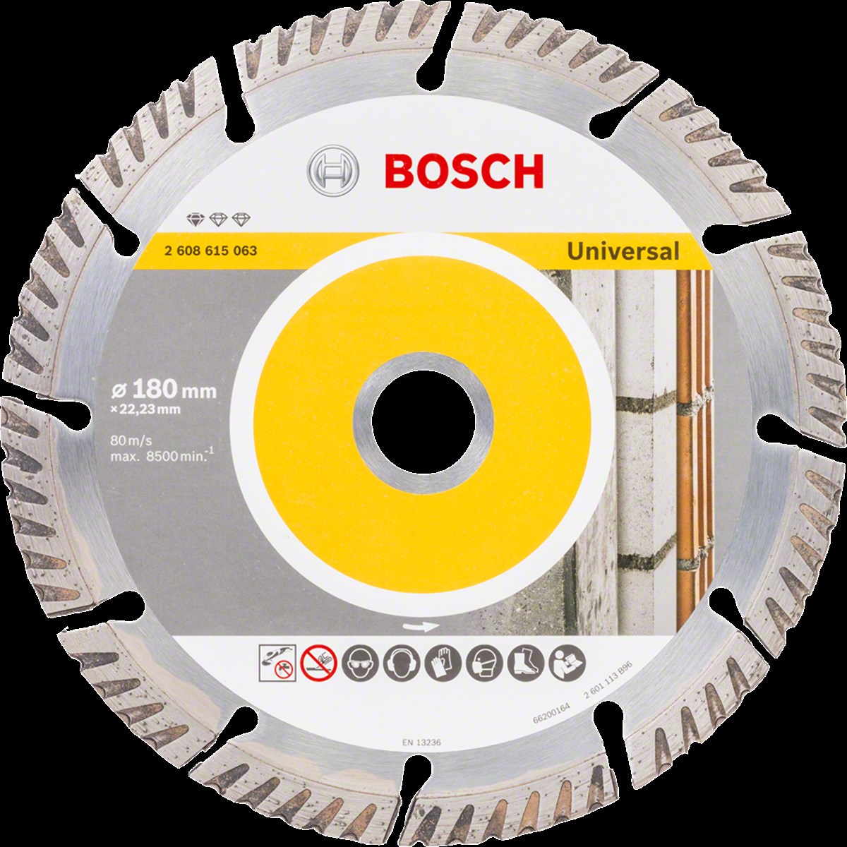 Bosch - Standard Seri Genel Yapı Malzemeleri İçin Elmas Kesme Diski 180 mm