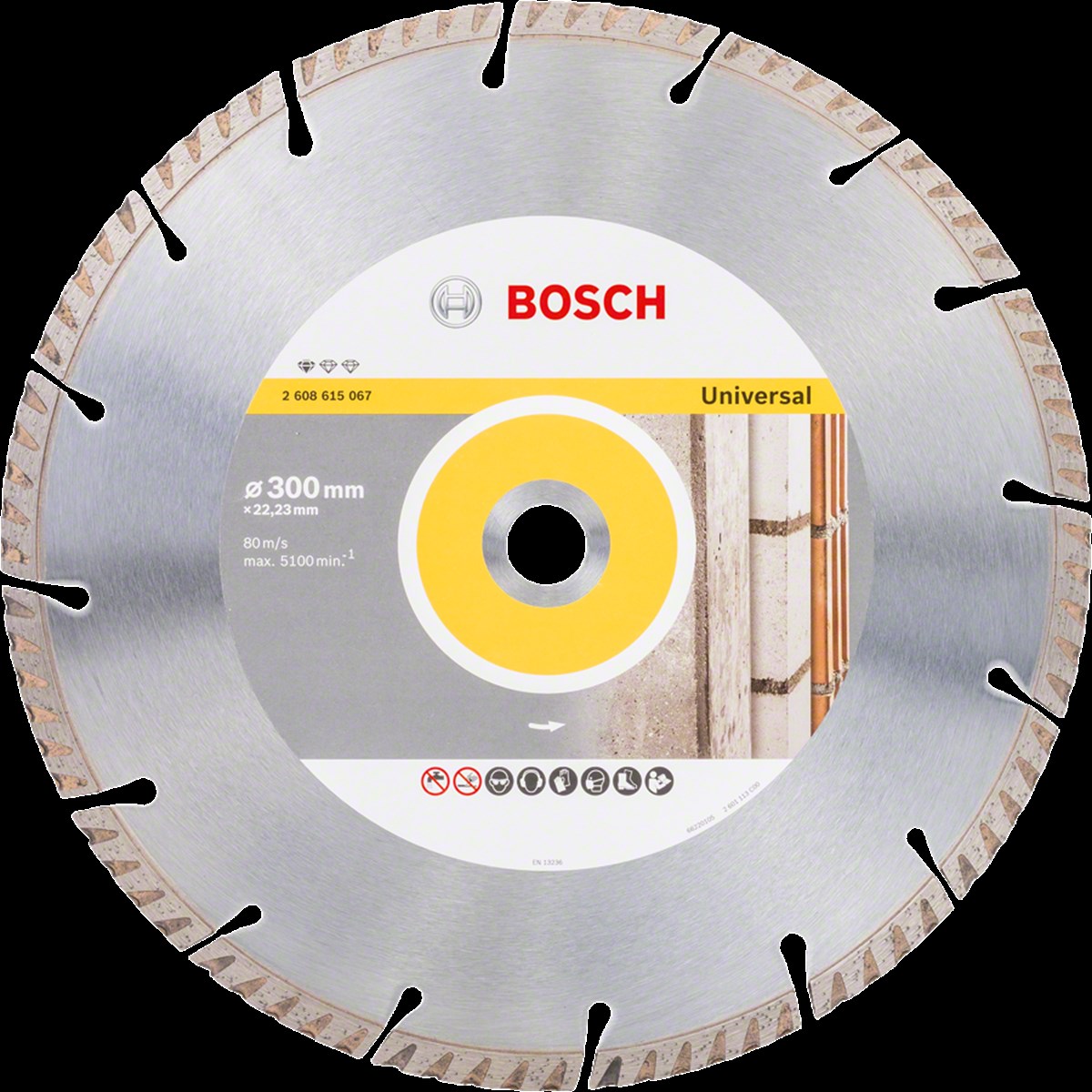 Bosch - Standard Seri Genel Yapı Malzemeleri İçin Elmas Kesme Diski 300 mm