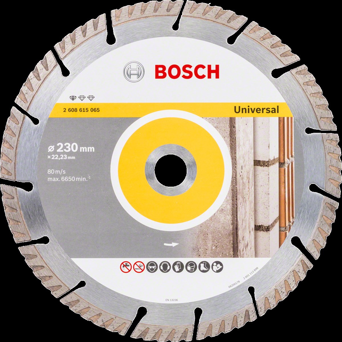 Bosch - Standard Seri Genel Yapı Malzemeleri İçin Elmas Kesme Diski 230 mm