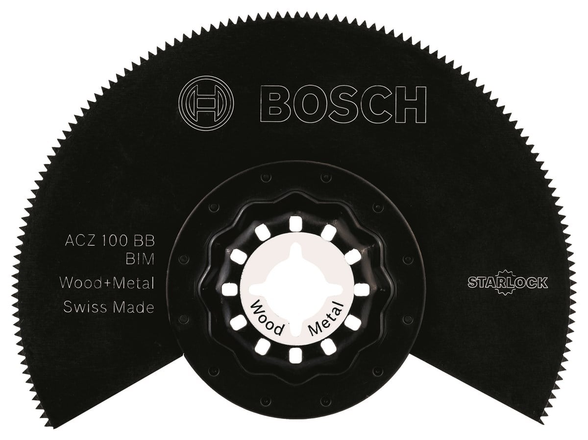 Bosch - Starlock - ACZ 100 BB - BIM Ahşap ve Metal İçin Segman Testere Bıçağı, Bombeli 1li