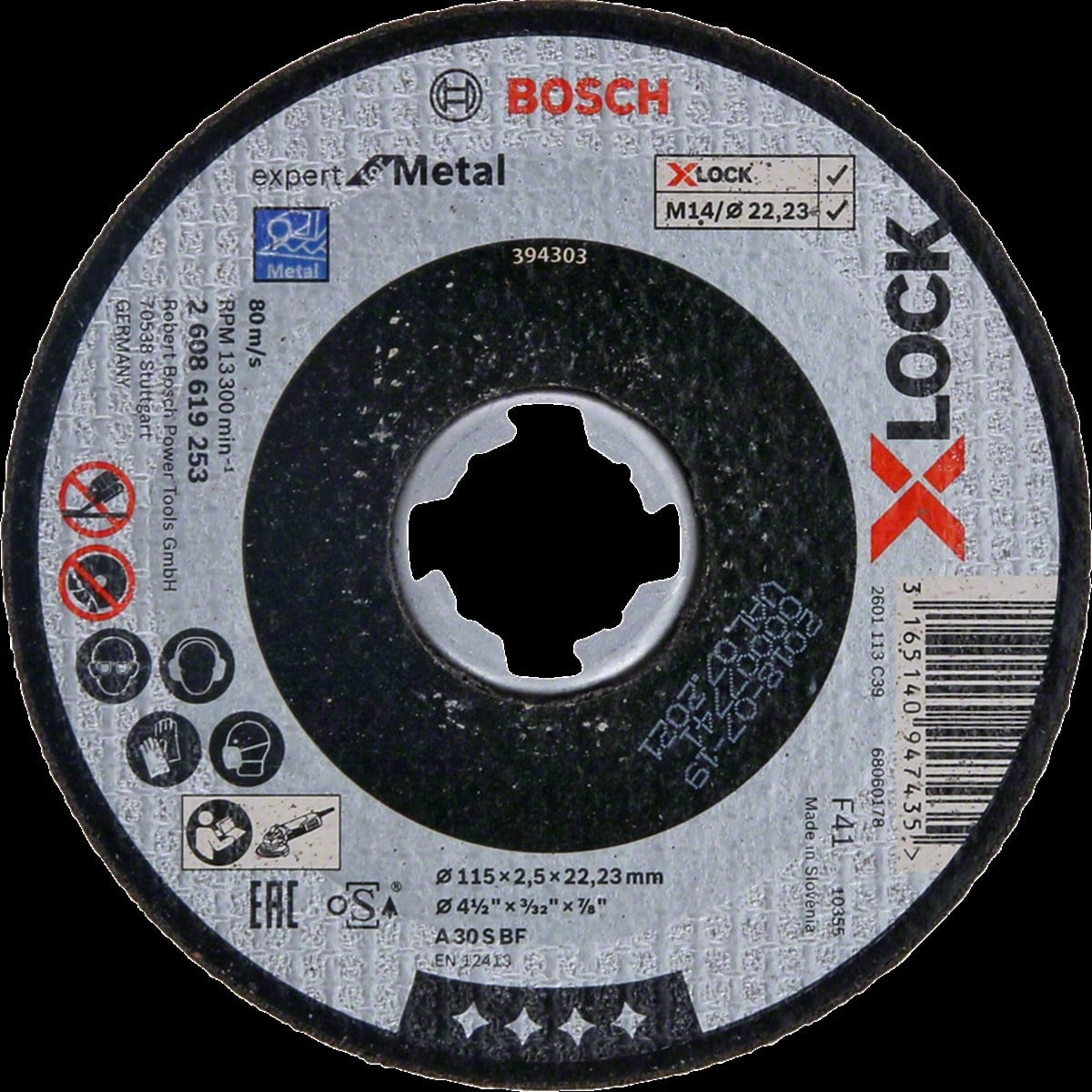 Bosch - X-LOCK - 115*2,5 mm Expert Serisi Düz Metal Kesme Diski (Taş)
