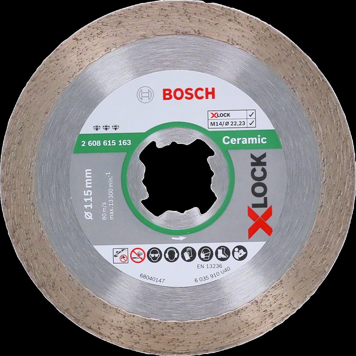 Bosch - X-LOCK - Best Serisi Seramik İçin, Elmas Kesme Diski 115 mm