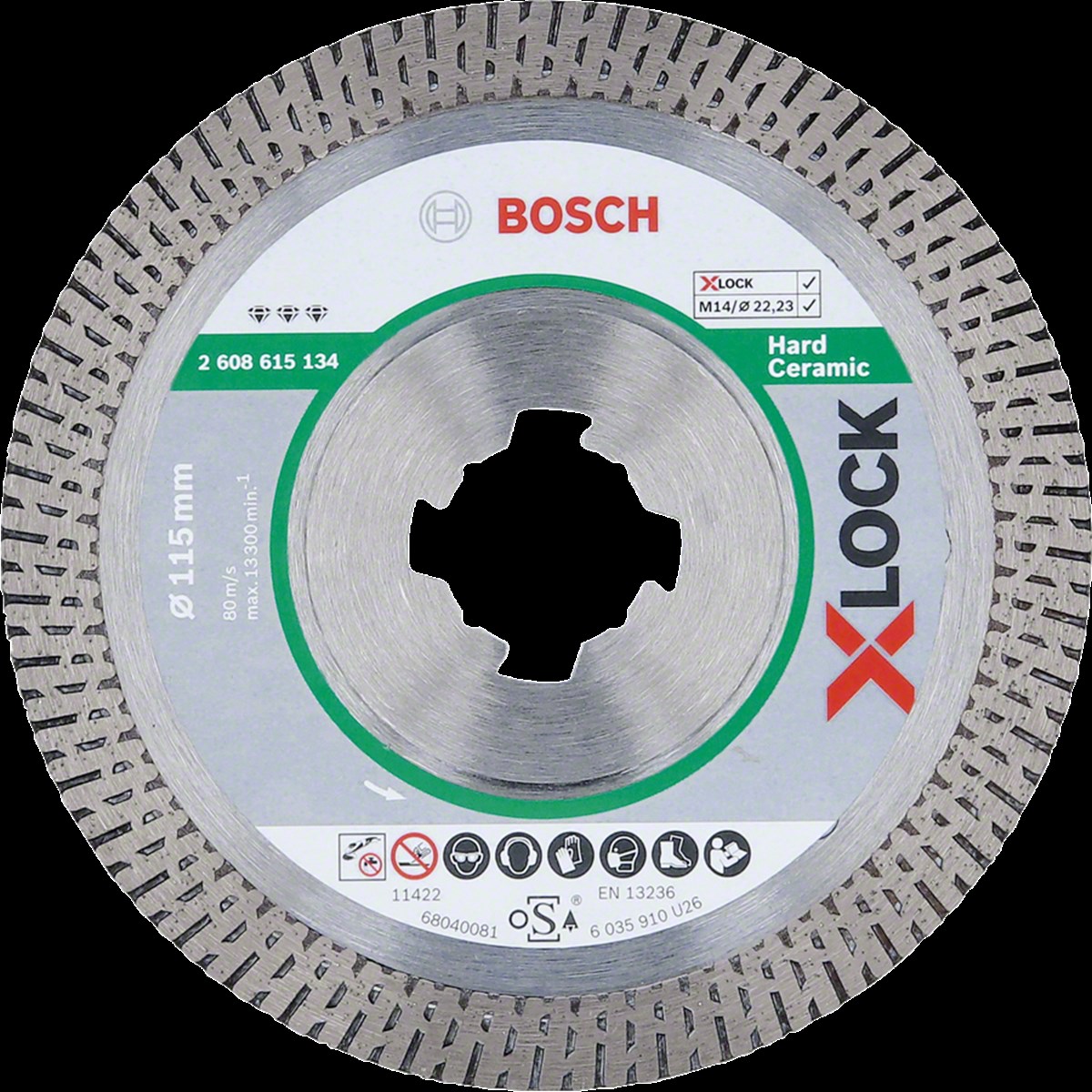 Bosch - X-LOCK - Best Serisi Sert Seramikler İçin Elmas Kesme Diski 115 mm