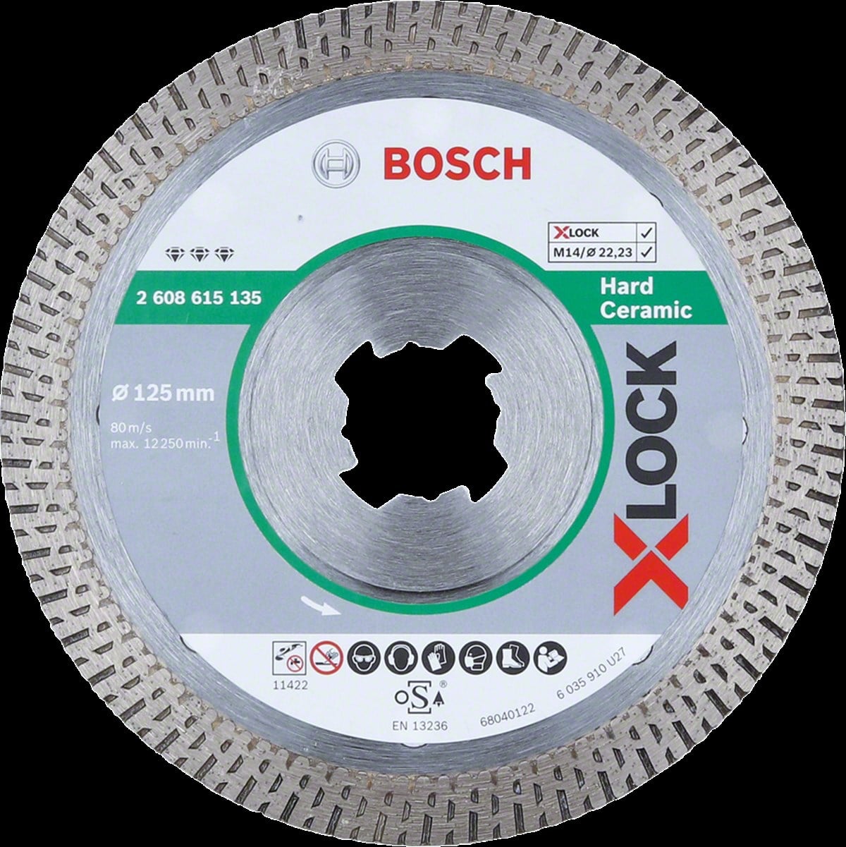 Bosch - X-LOCK - Best Serisi Sert Seramikler İçin Elmas Kesme Diski 125 mm