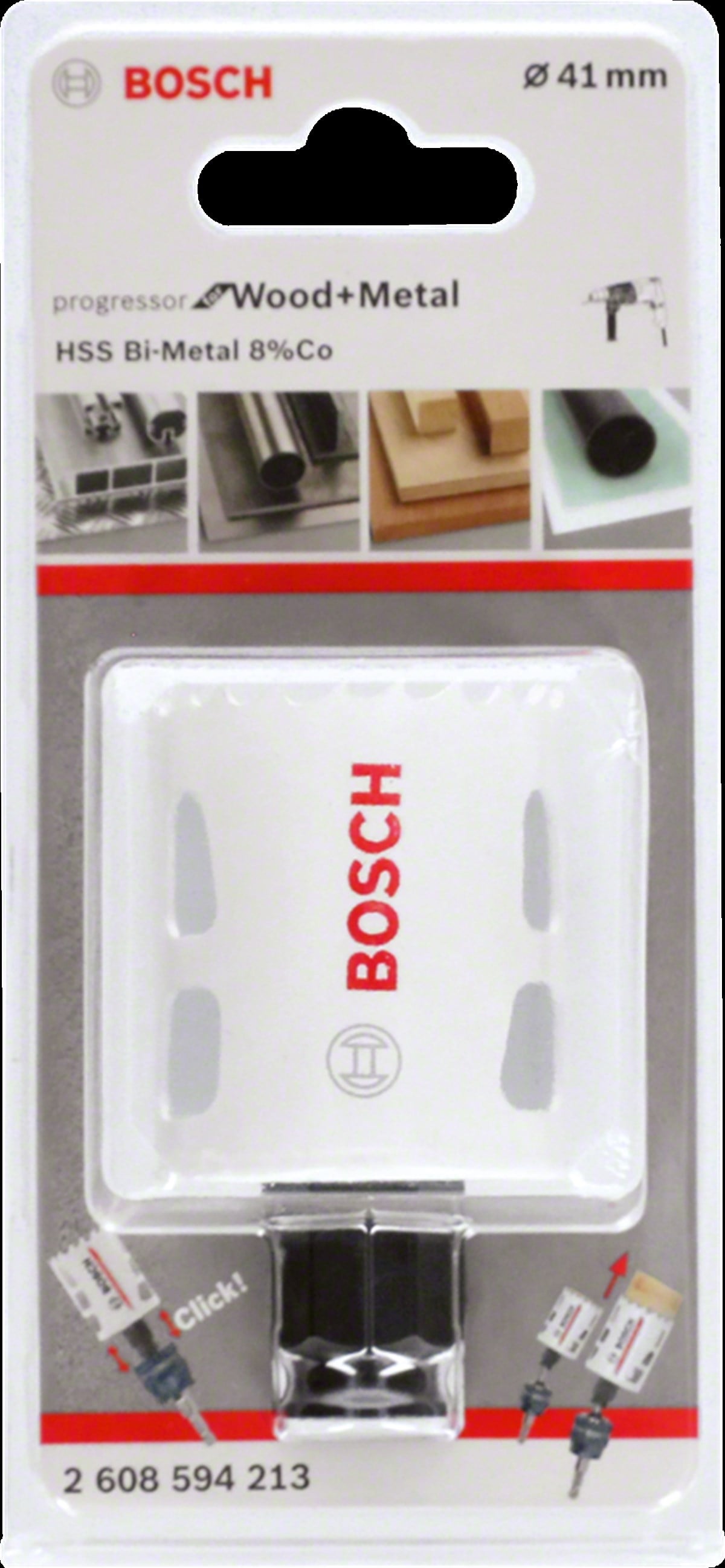 Bosch - Yeni Progressor Serisi Ahşap ve Metal için Delik Açma Testeresi (Panç) 41 mm