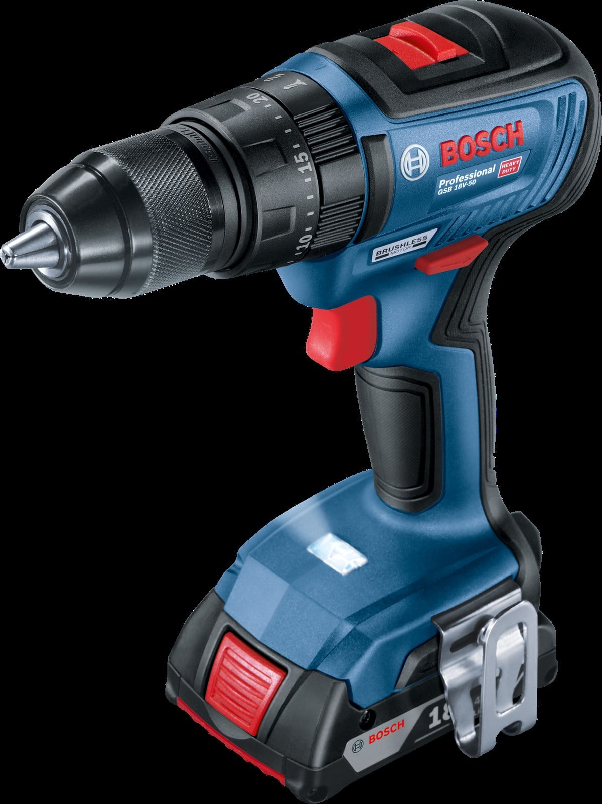 Bosch Professional GSB 18V-50 Akülü Darbeli Vidalama Makinesi (2x5.0Ah; L-Boxx)