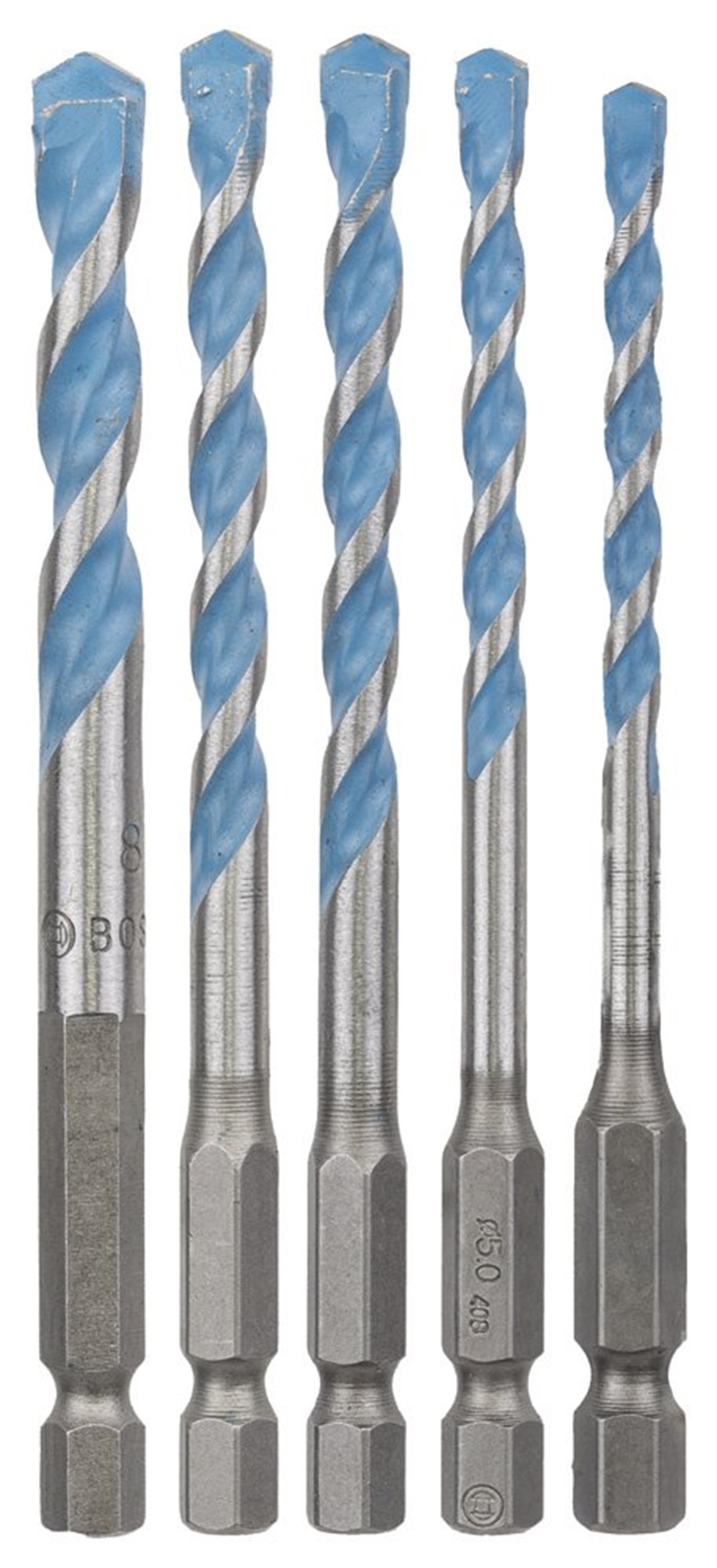 Bosch - Altıgen Şaftlı, HEX-9 Serisi Çoklu Malzeme için Matkap Ucu 5'li Set 4-5-6-8-10 mm