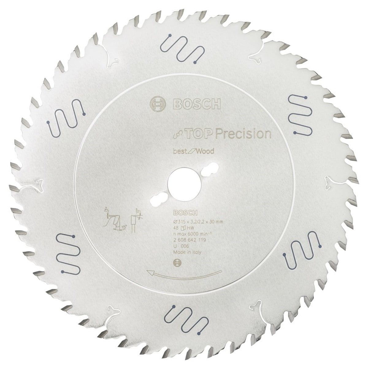 Bosch - Best Serisi Hassas Kesim Ahşap için Daire Testere Bıçağı 315*30 mm 48 Diş