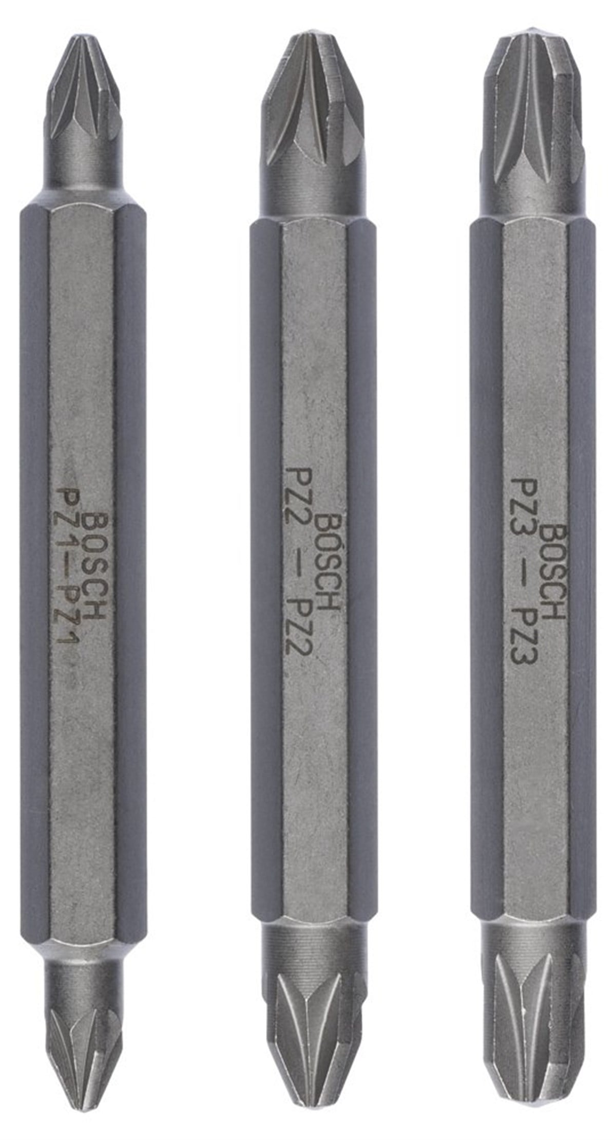 Bosch - Çift Taraflı Vidalama ucu PZ1/2/3*60 mm 3'lü