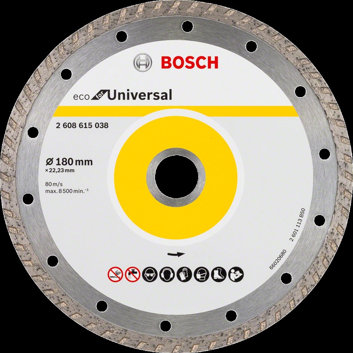 Bosch - Ekonomik Seri Genel Yapı Malzemeleri İçin Elmas Kesme Diski 180 mm Turbo