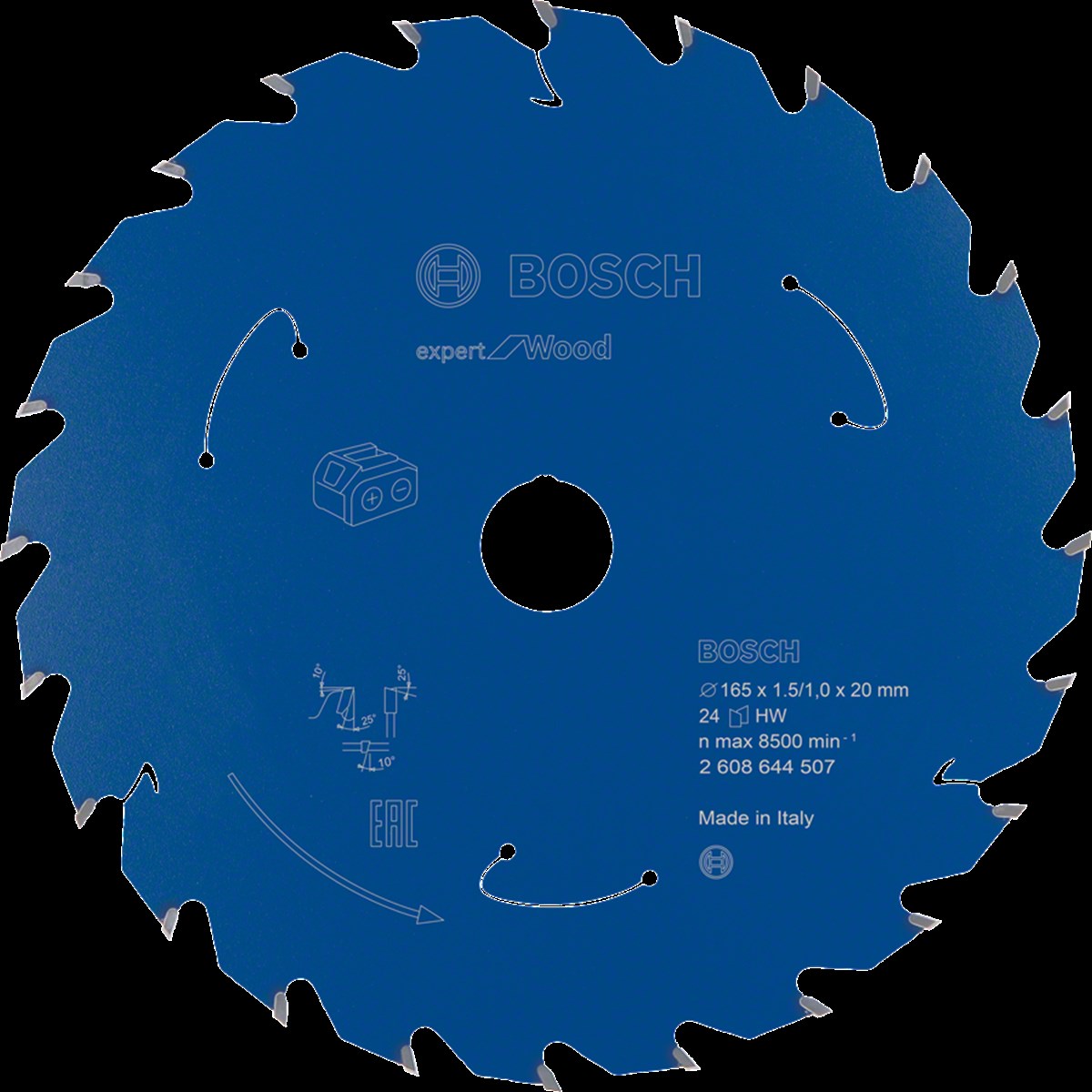 Bosch - Expert for Serisi Ahşap için Akülü Daire Testere Bıçağı 165*20 mm 24 Diş