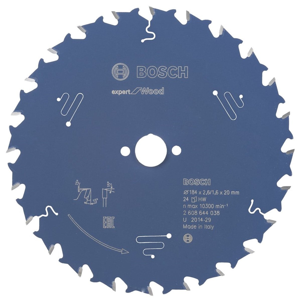 Bosch - Expert Serisi Ahşap için Daire Testere Bıçağı 184*20 mm 24 Diş