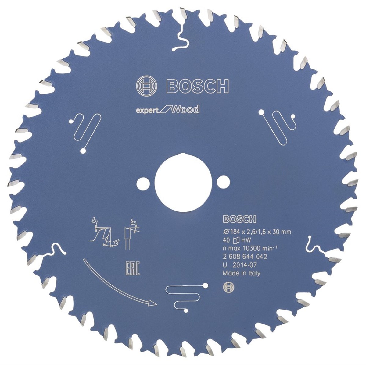 Bosch - Expert Serisi Ahşap için Daire Testere Bıçağı 184*30 mm 40 Diş