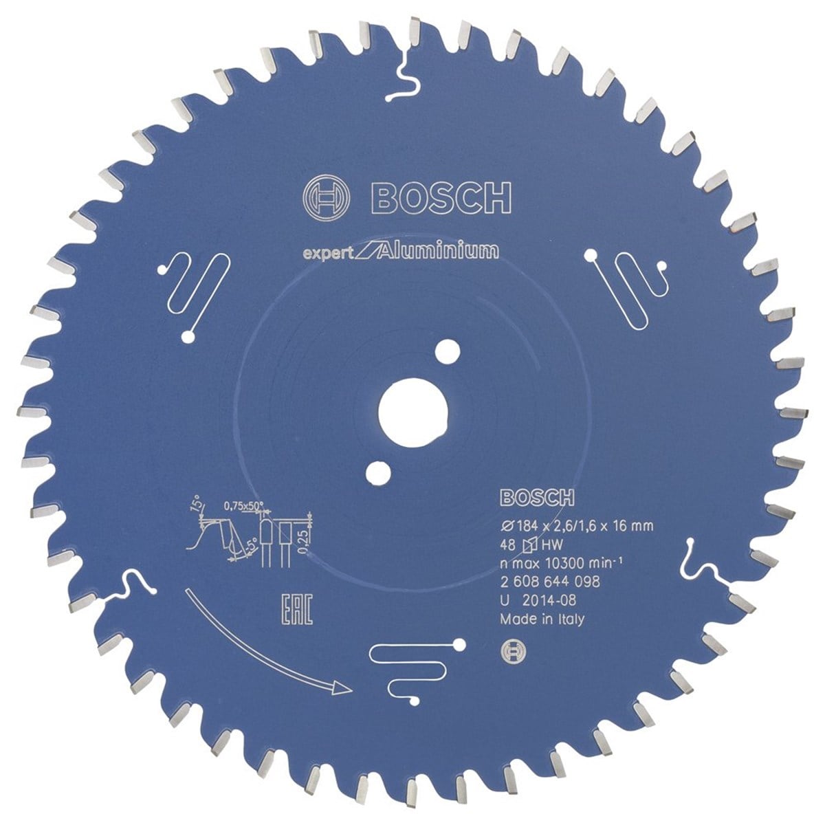Bosch - Expert Serisi Alüminyum için Daire Testere Bıçağı 184*16 mm 48 Diş