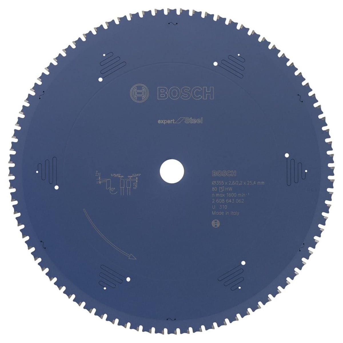 Bosch - Expert Serisi Metal için Daire Testere Bıçağı 355*25,40 mm 80 Diş
