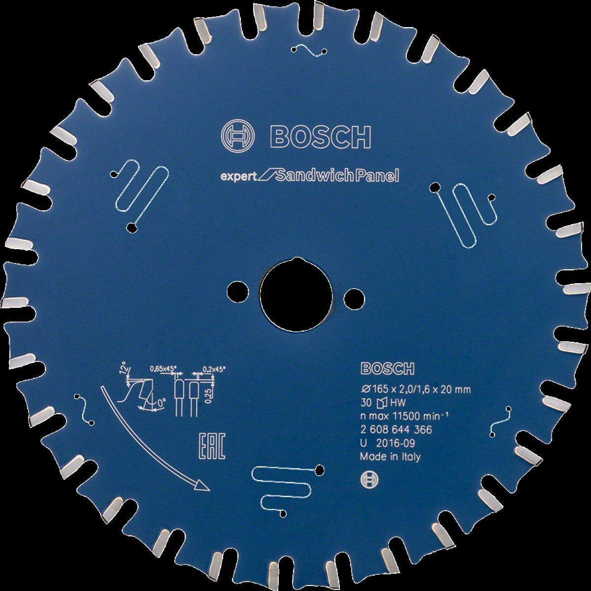 Bosch - Expert Serisi Sandviç Panel için Daire Testere Bıçağı 165*20 mm 30 Diş