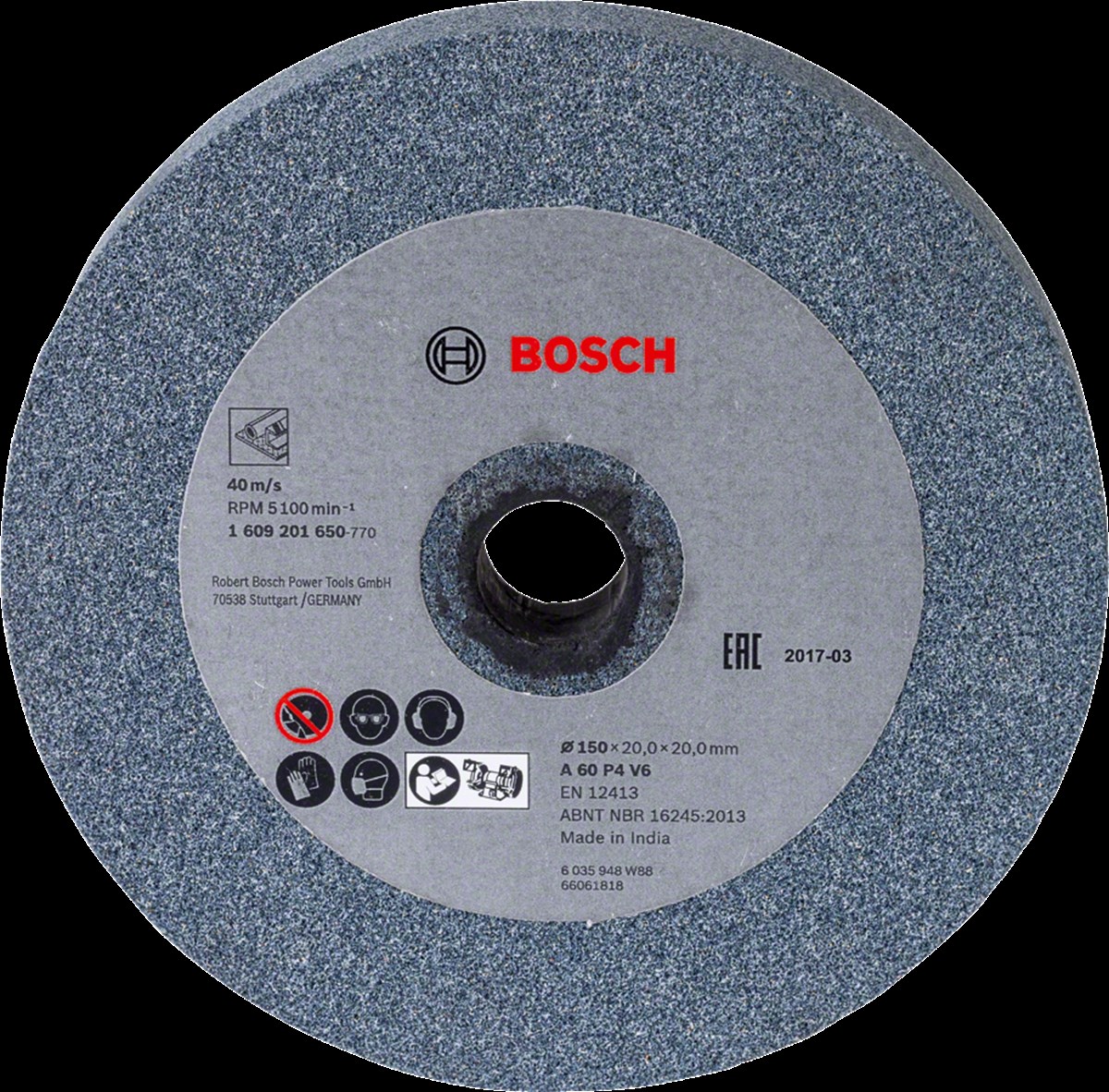 Bosch - GBG 35-15 Taşlama Motorları İçin Taş 150*20*20 mm 60 Kum