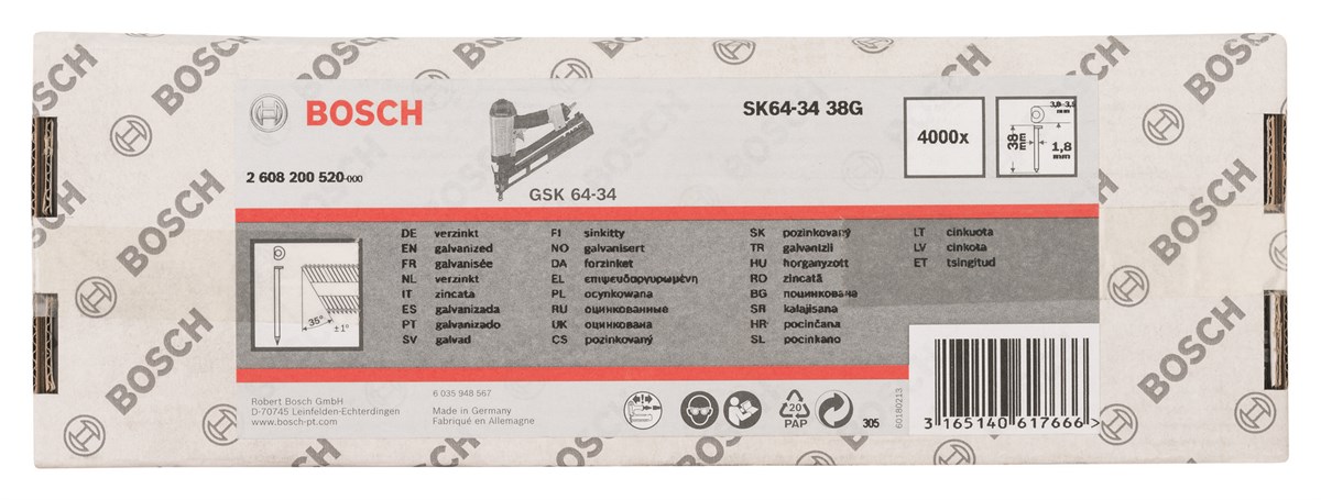 Bosch - GSK 64/34  38 mm 4000li Cinko