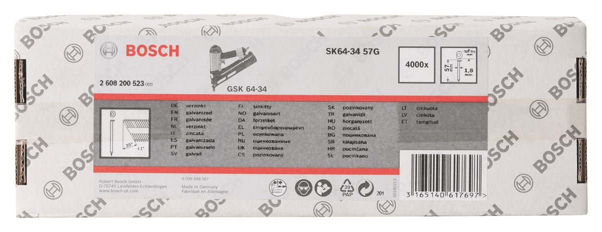 Bosch - GSK 64/34  57 mm 4000li Cinko
