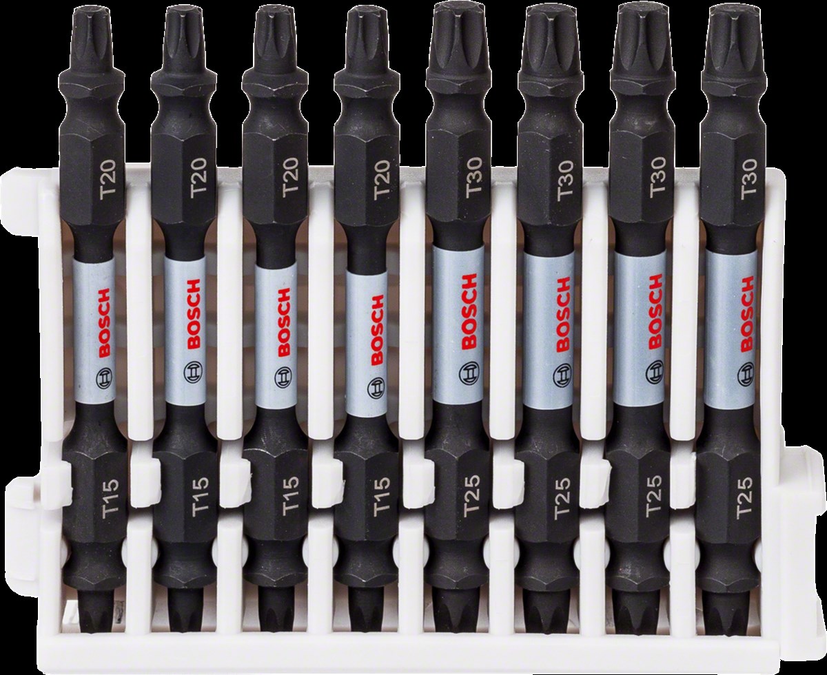 Bosch - Impact Control Serisi Çift Taraflı Vidalama Ucu 8'li T15/20x4 T25/30x4 *65mm