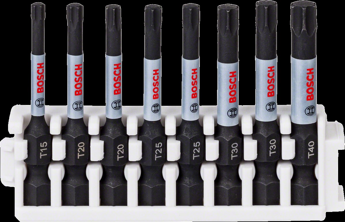Bosch - Impact Control Serisi Vidalama Ucu 8'li T15/T20x2/T25x2/T30x2/T40 *50mm