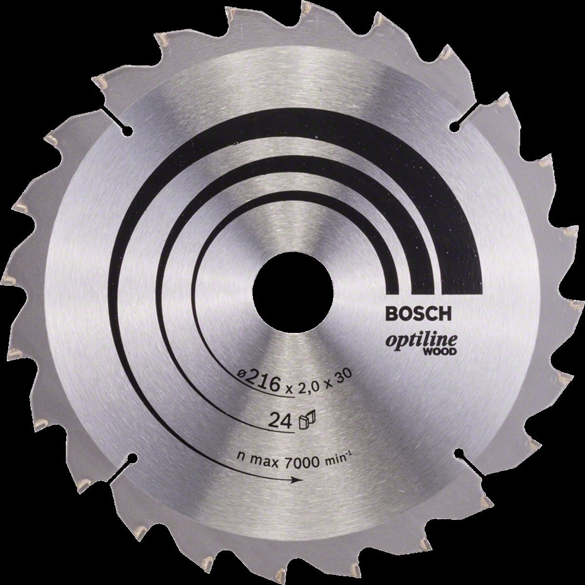 Bosch - Optiline Serisi Ahşap için Daire Testere Bıçağı B 216x30 mm-24 Diş