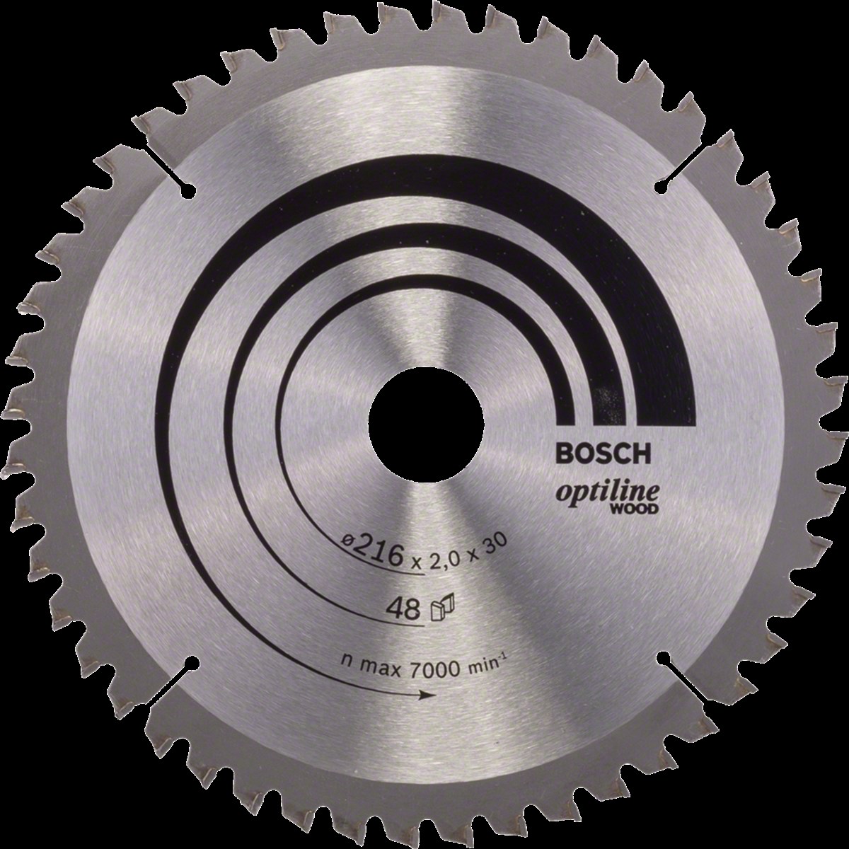 Bosch - Optiline Serisi Ahşap için Daire Testere Bıçağı B 216x30 mm-48 Diş